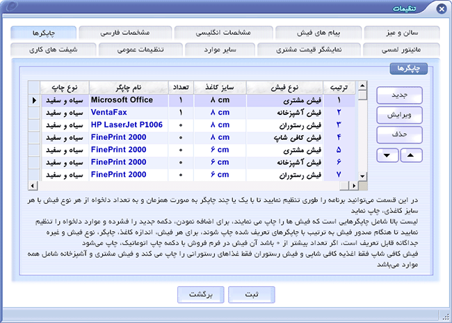 نرم افزار حسابداری رستوران و کافی شاپ