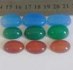 پکیج نگین های عقیق آبی، سبز و قرمز