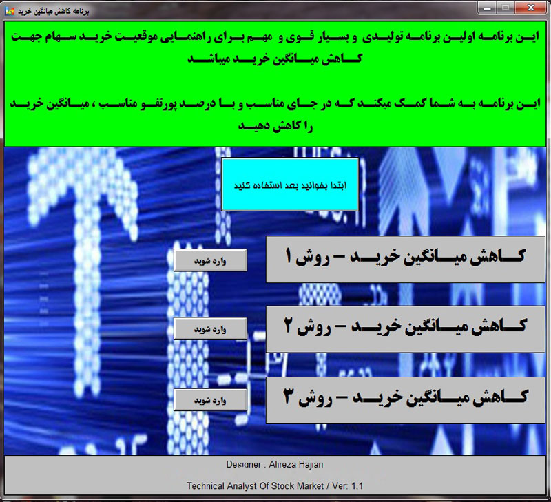 برنامه بورسی سیگنال خرید