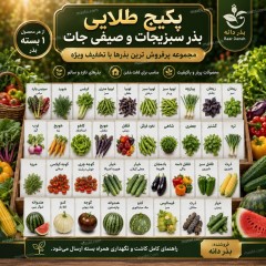 پکیج طلایی بذر سبزیجات و صیفی‌جات | مجموعه کامل بذرهای پرفروش برای باغچه و کشت خانگی