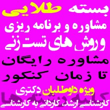 بسته طلایی مشاوره و برنامه ریزی و روشهای تست زنی
