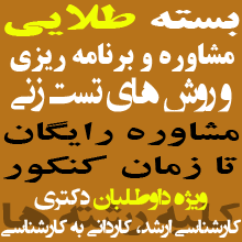 بسته طلایی مشاوره و برنامه ریزی و روشهای تست زنی