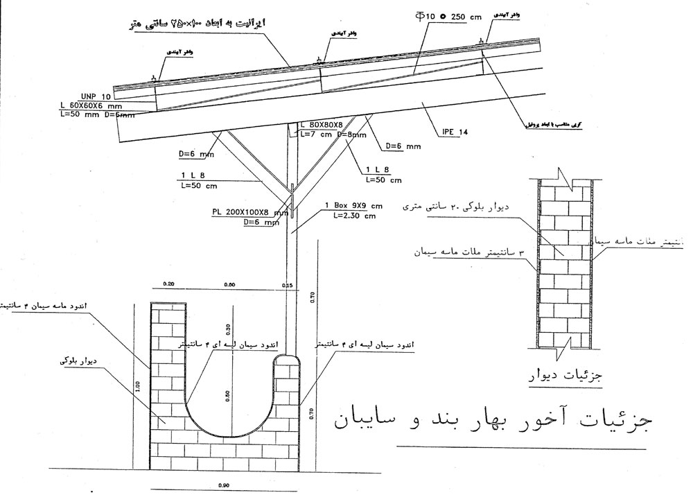 نقشه ساخت گاوداری یکصد رأسی گوشتی